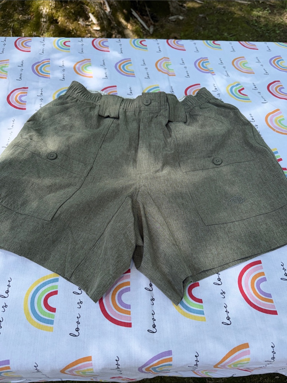 AFTCO Olive Green Cargo Shorts